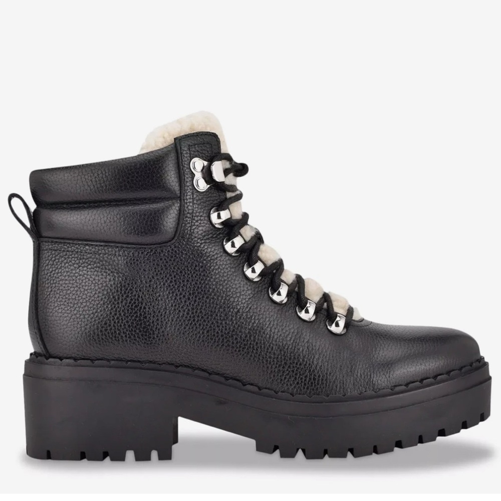 MARC FISHER LTD NAIRY HIKING BOOT 9.5 BLACK